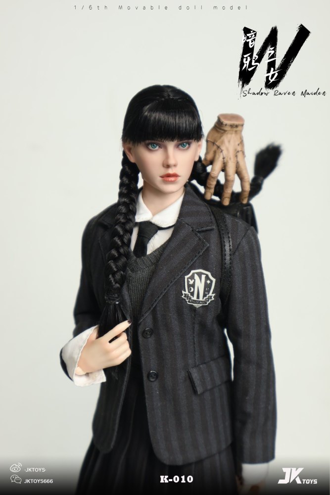 In Stock  JKTOYS K-010 1/6 Shadow Raven Maiden Female Action Figure Model Toy
