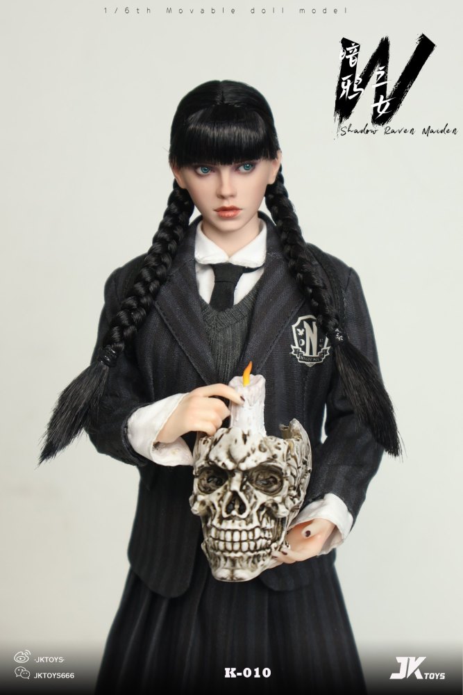 In Stock  JKTOYS K-010 1/6 Shadow Raven Maiden Female Action Figure Model Toy