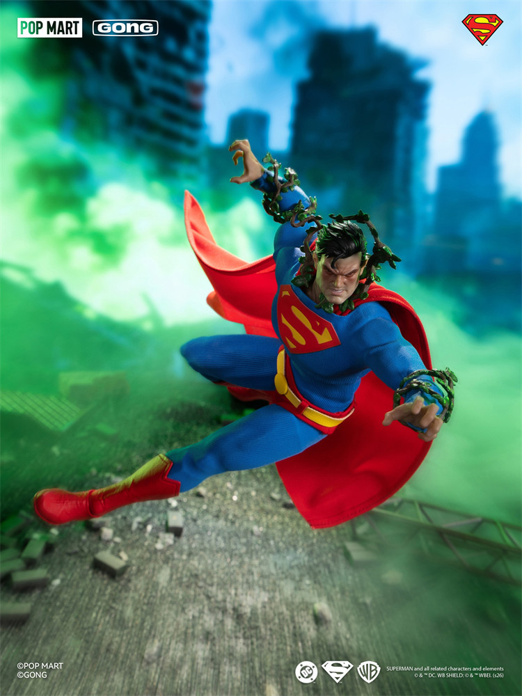 In-stock 1/12 POPMART Gong Hush  Superman Action Figure