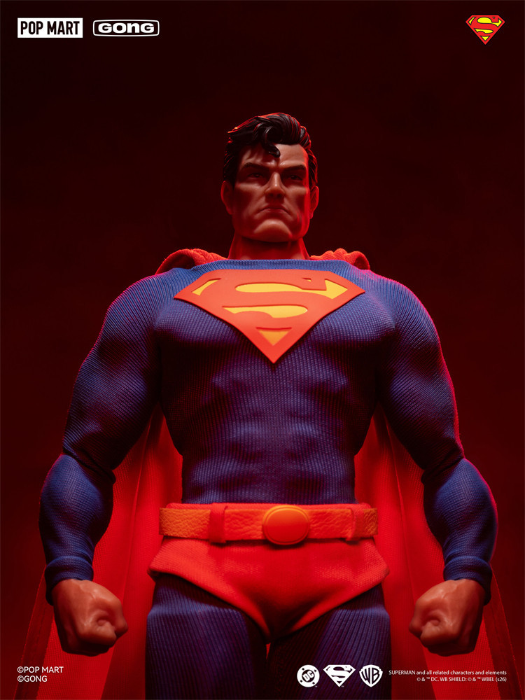 In-stock 1/12 POPMART Gong Hush  Superman Action Figure