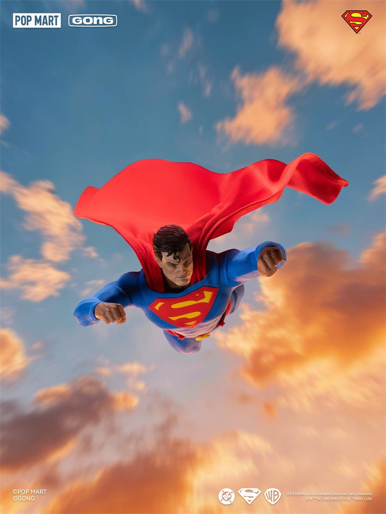 In-stock 1/12 POPMART Gong Hush  Superman Action Figure