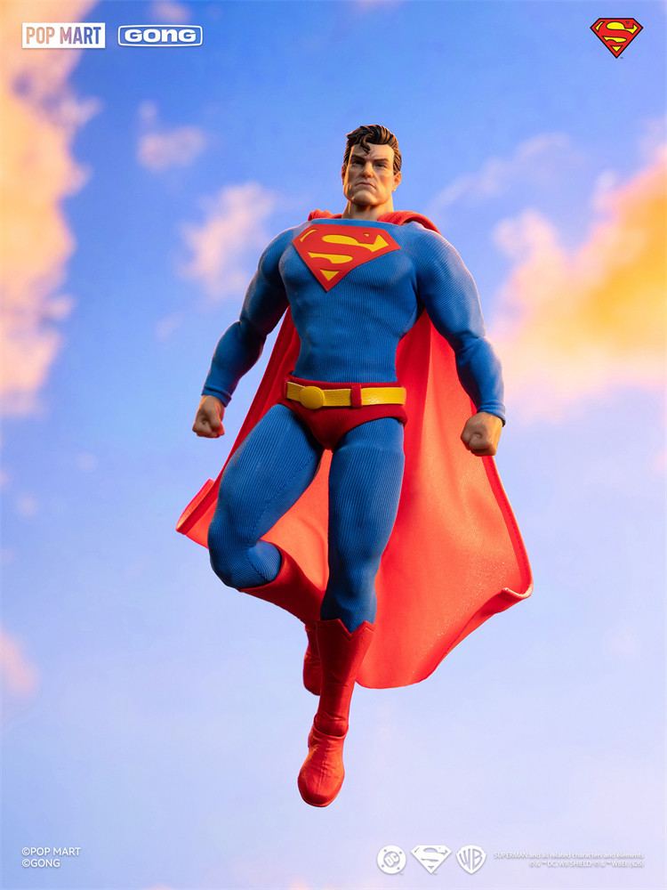 In-stock 1/12 POPMART Gong Hush  Superman Action Figure