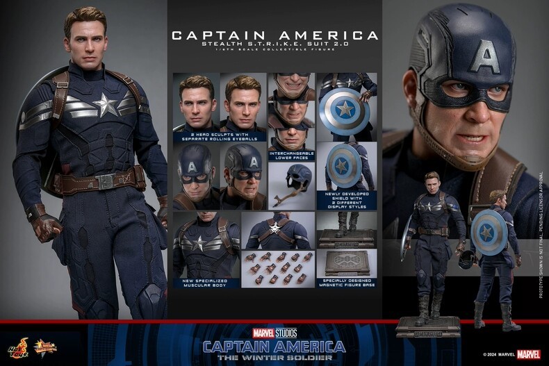 IN STOCK HOTTOYS HT 1/6 MMS783 - American Captain Stealth Suit 2.0