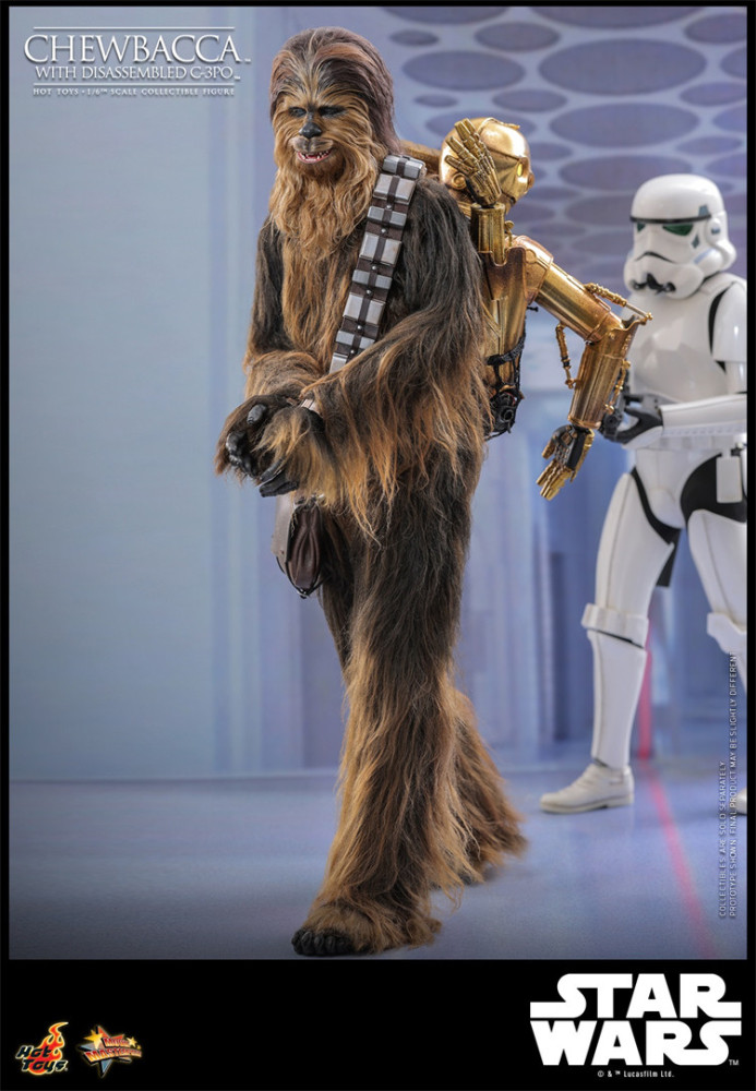 IN STOCK HOTTOYS HT 1/6 MMS766 Star Wars Episode V: The Empire Strikes Back C-3PO Chewbacca C-3PO