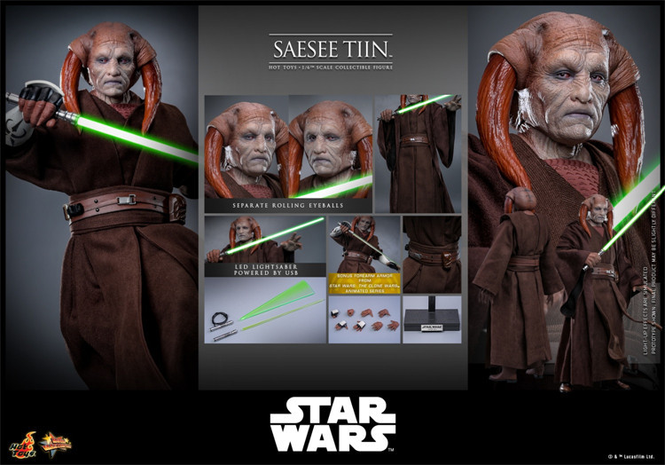 In Stock Hot Toys MMS820 Star Wars III Revenge of the Sith Saesee Tiin 1/6 Figure