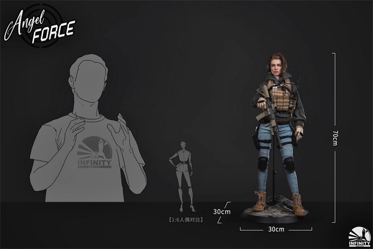 In Stock INFINITY STUDIO 1/3 Scale GJKD0001 MIA Angel Force Series Female Action Figure