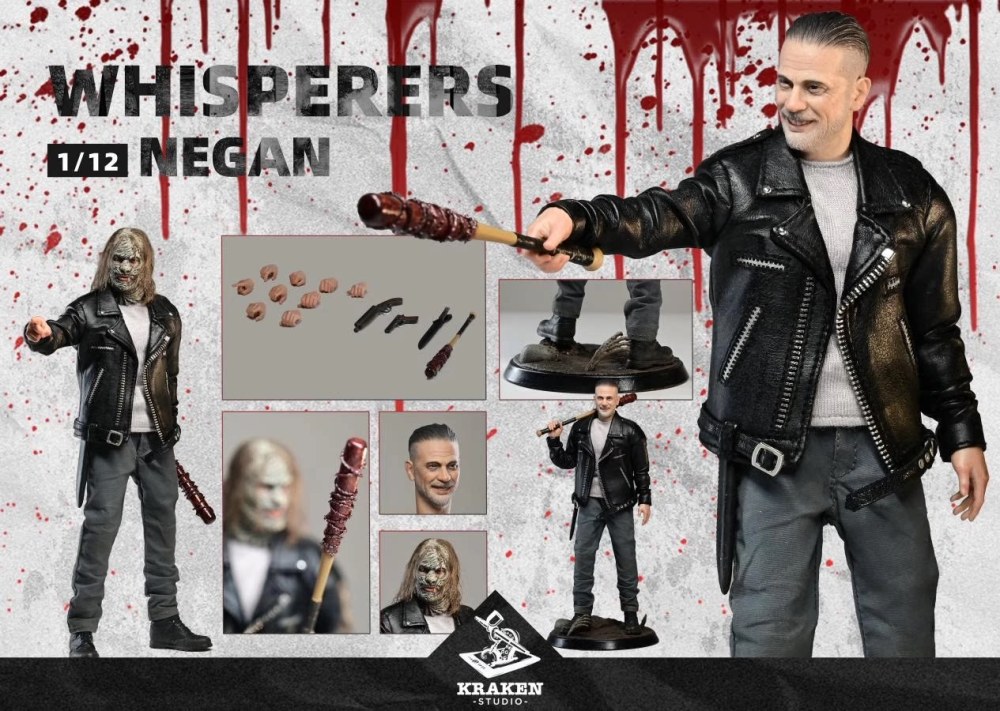 In Stock Kraken Studio 1/12 The Walking Dead Whisperers Negan Smith Action Figure