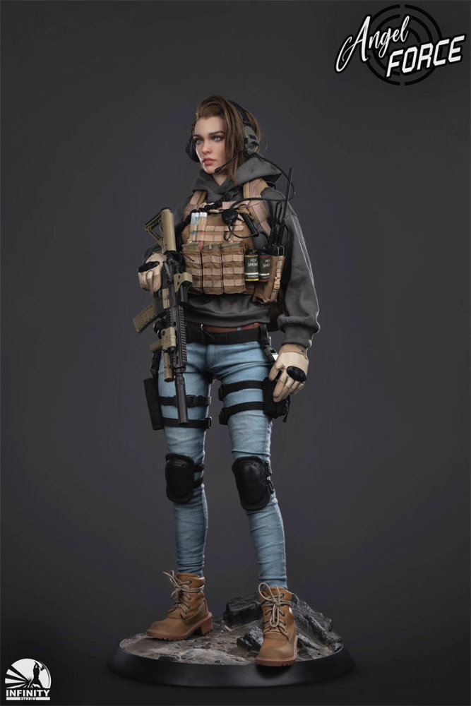 In Stock INFINITY STUDIO 1/3 Scale GJKD0001 MIA Angel Force Series Female Action Figure