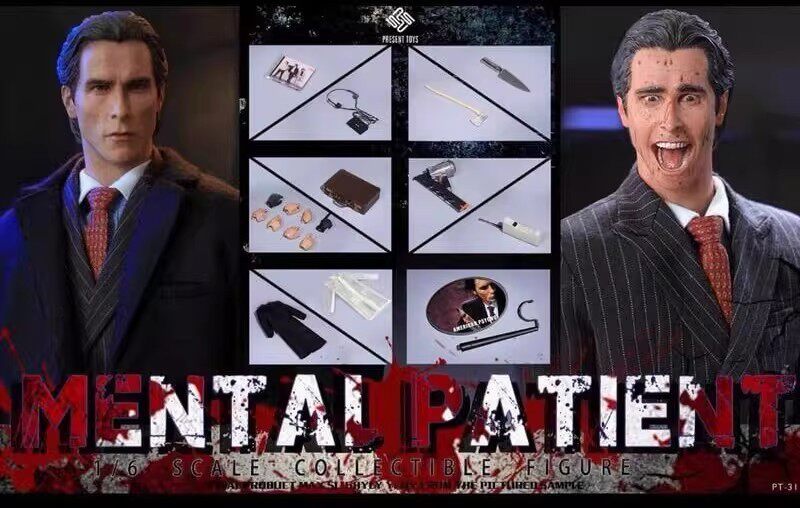 PRESENT TOYS PT-sp31 1/6 MENTAL PATIENT Christian Bale 12in Action Figure Toys