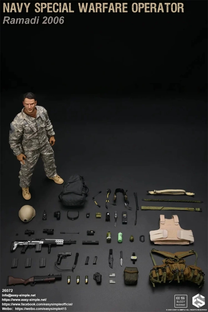 In Stock  Easy&Simple 26072 1/6 Navy Special Warfare Operator Ramadi 2006 Figure
