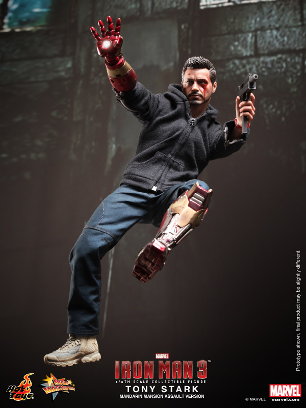 In Stock Hottoys MMS209 1/6 Iron Man 3 TONY Mechanic Stealth Version