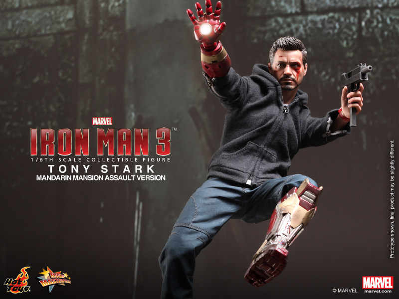 In Stock Hottoys MMS209 1/6 Iron Man 3 TONY Mechanic Stealth Version