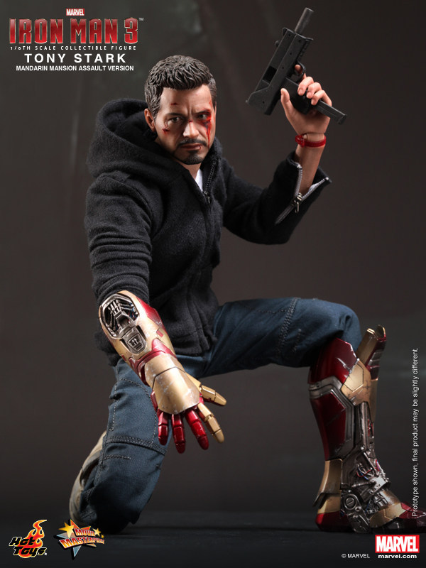 In Stock Hottoys MMS209 1/6 Iron Man 3 TONY Mechanic Stealth Version