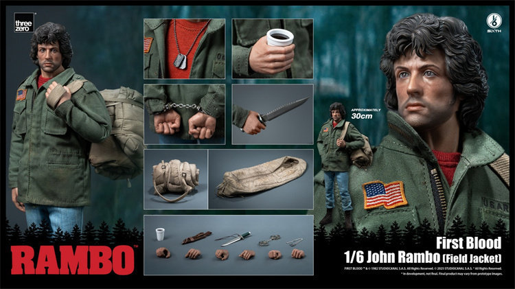 In Stock  Threezero 3Z05530W0 1/6 Rambo First Blood John Rambo