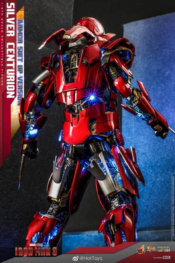 In Stock HotToys Iron Man 3 Silver Centurion  MMS618D43