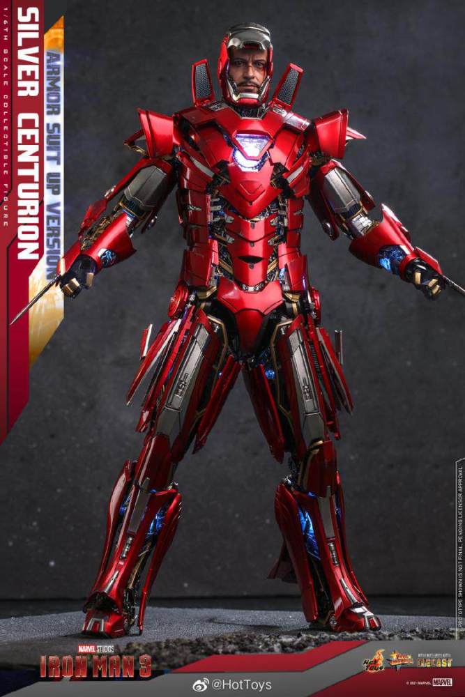 In Stock HotToys Iron Man 3 Silver Centurion  MMS618D43
