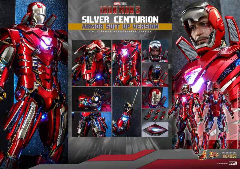 In Stock HotToys Iron Man 3 Silver Centurion  MMS618D43