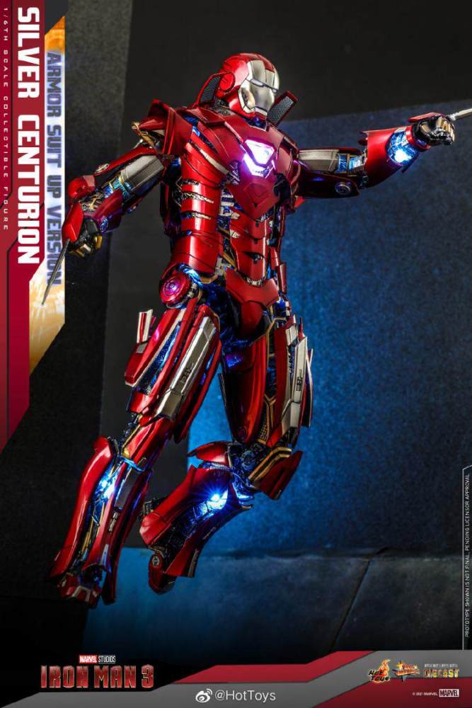 In Stock HotToys Iron Man 3 Silver Centurion  MMS618D43