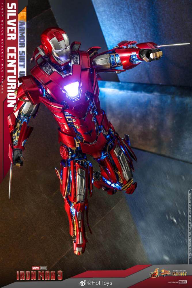 In Stock HotToys Iron Man 3 Silver Centurion  MMS618D43