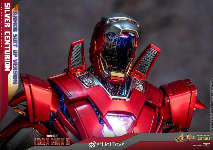 In Stock HotToys Iron Man 3 Silver Centurion  MMS618D43