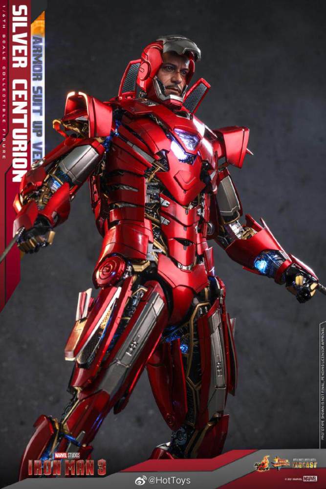 In Stock HotToys Iron Man 3 Silver Centurion  MMS618D43