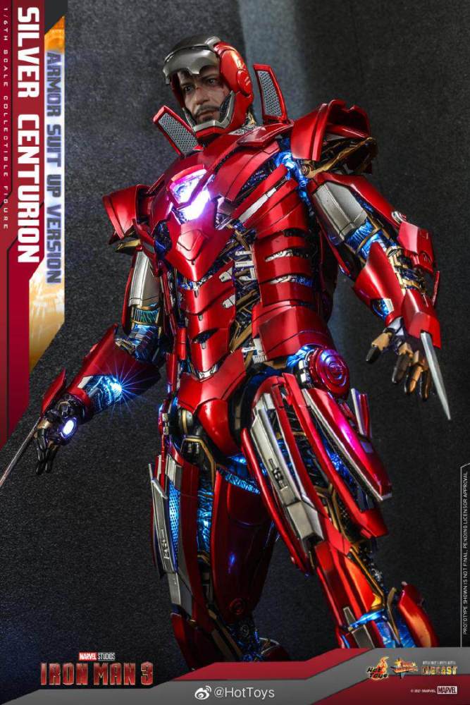 In Stock HotToys Iron Man 3 Silver Centurion  MMS618D43
