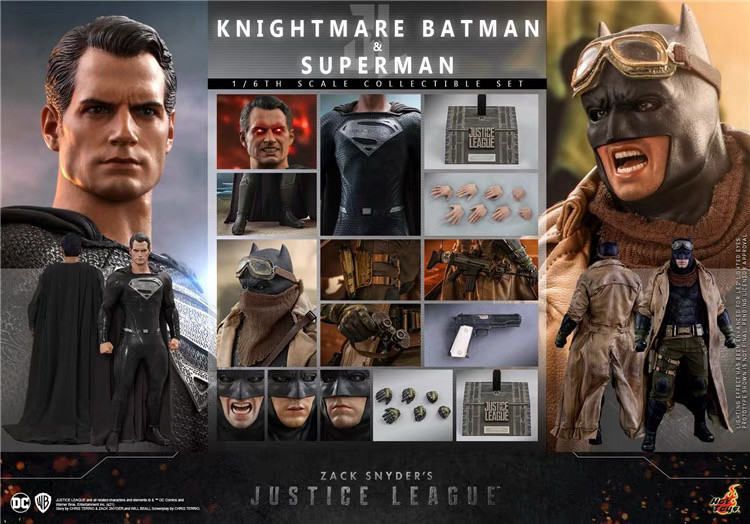 (In Stock) Hot Toys HT TMS038 Justice League Superman + Batman Large Set