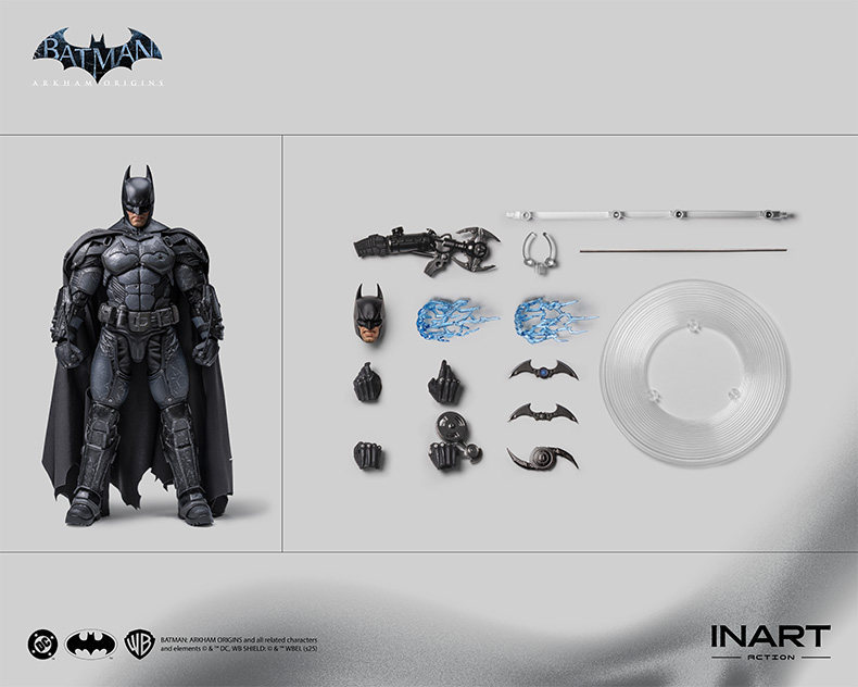 INART 1/12 MAG-G0007 Batman: Arkham Origins Batman Action Figure Damage Edition