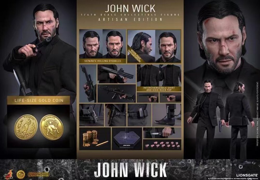 IN STOCK  HotToys 1/6  MMS833AE - Rapid Pursuit - The Slayer - John Wick - Hair Replacement Version