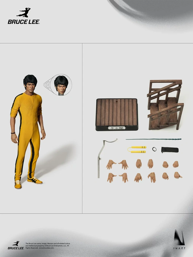 Pre-Sale INART GY-A043 1/6 Bruce Lee Yellow Jumpsuit Collectible Action Figure