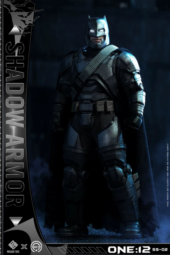 In-stock PRESENT TOYS SS-02 1/12 Heavy Armor Batman​ Shadow Armor Standard