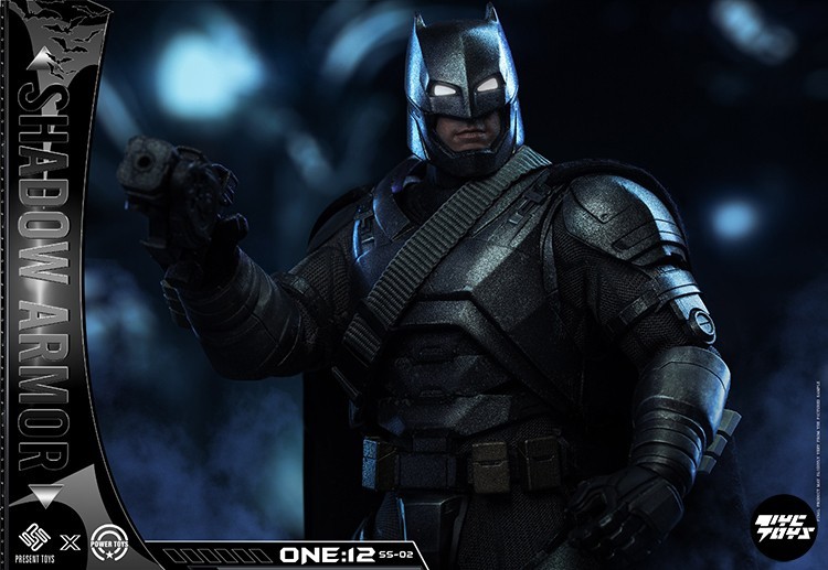 In-stock PRESENT TOYS SS-02 1/12 Heavy Armor Batman​ Shadow Armor Standard