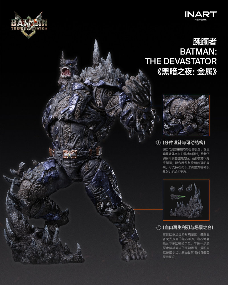 In Stock  INART MAG-C0004 /12 Dark Nights: Metal Batman The Devastator Action Figure