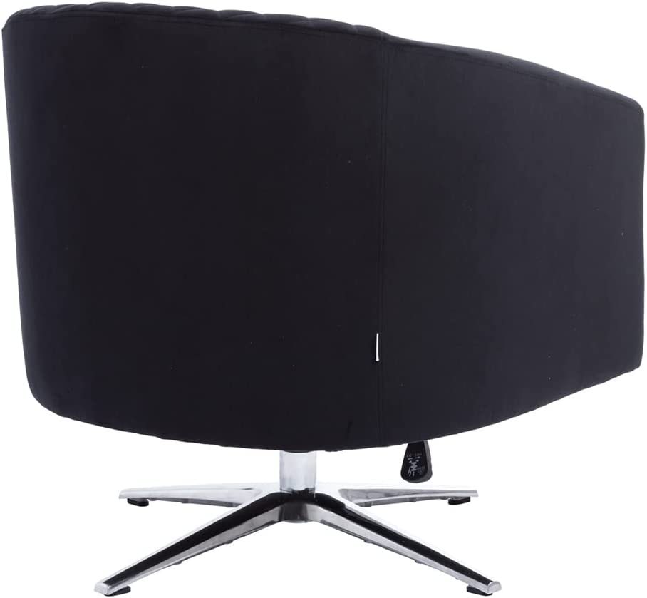 SZLIZCCC Swivel Barrel Chair, Velvet Swivel Accent Chair for Living Room with Nailheads and Metal Base 360 Degree Swivel Bucket Chair Armchair for Bedroom, Hotel, Office, Lounge, Nursery