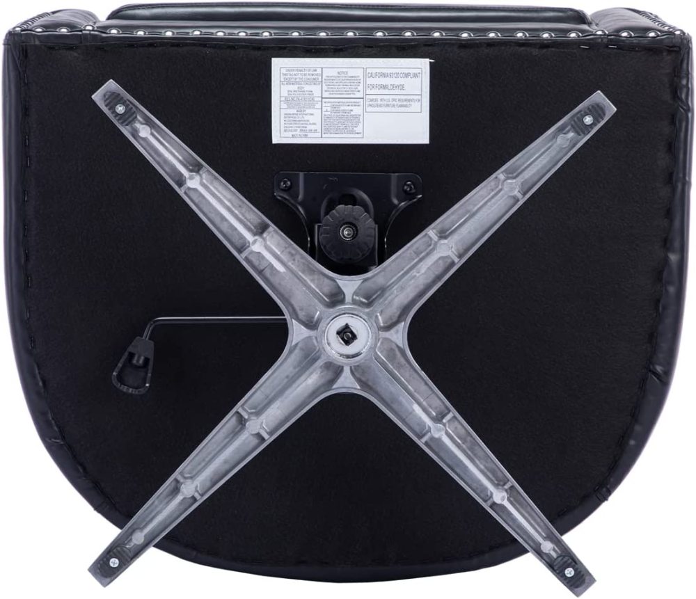 SZLIZCCC PU Swivel Barrel Chair, Velvet Swivel Accent Chair for Living Room with Nailheads and Metal Base 360 Degree Swivel Bucket Chair Armchair for Bedroom, Hotel, Office, Lounge, Nursery