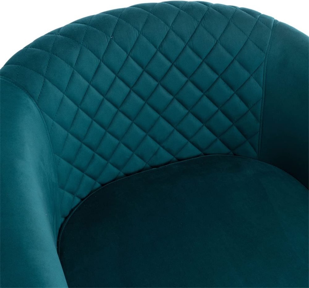 SZLIZCCC Swivel Barrel Chair, Velvet Swivel Accent Chair for Living Room with Nailheads and Metal Base 360 Degree Swivel Bucket Chair Armchair for Bedroom, Hotel, Office, Lounge, Nursery