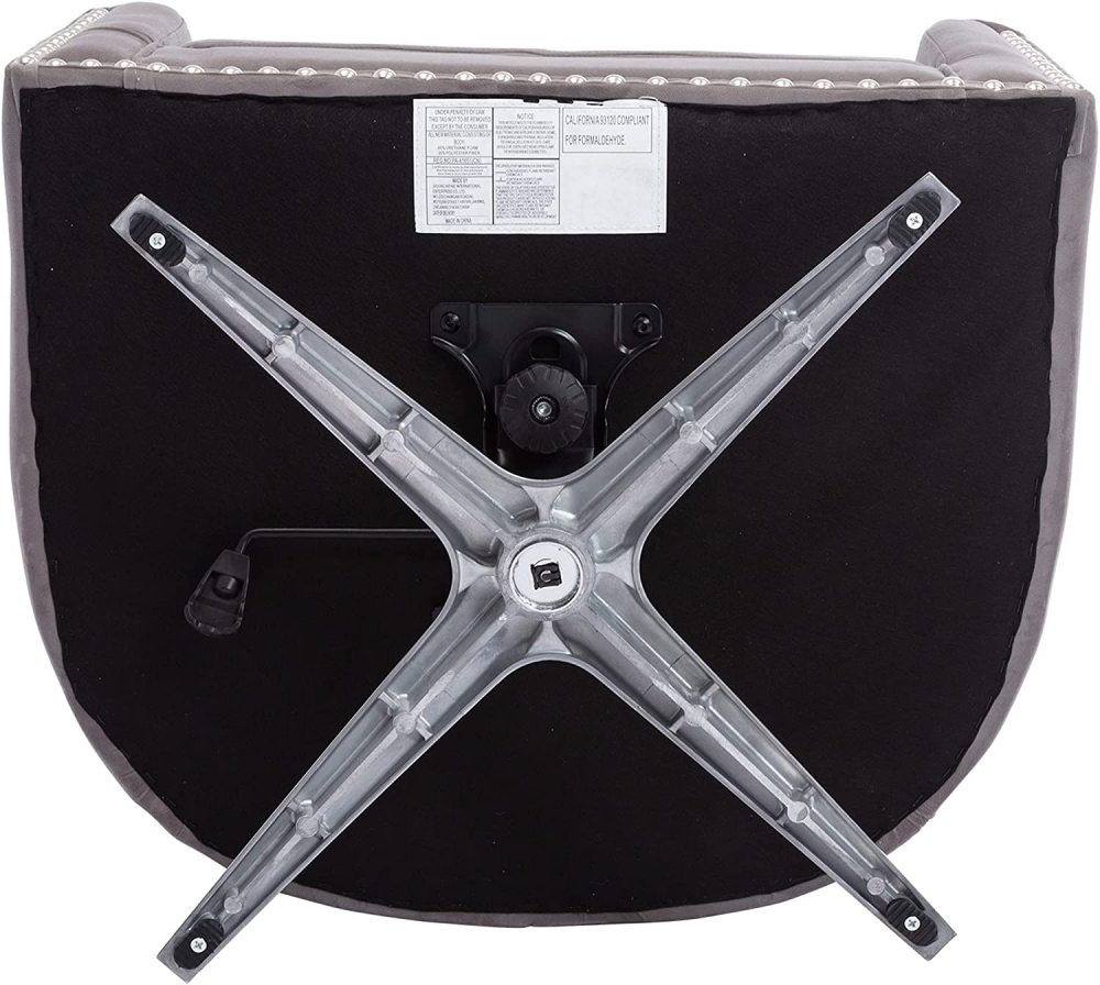 SZLIZCCC Swivel Barrel Chair, Velvet Swivel Accent Chair for Living Room with Nailheads and Metal Base 360 Degree Swivel Bucket Chair Armchair for Bedroom, Hotel, Office, Lounge, Nursery