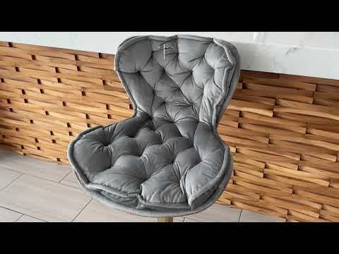 SZLIZCCC Set of 2 Bar Stools, Velvet Tufted Barstools Modern Adjustable Counter Height Bar Stools with Metal Ring Island Chairs Bar Chair for Pub Kitchen Cafe Dining Room