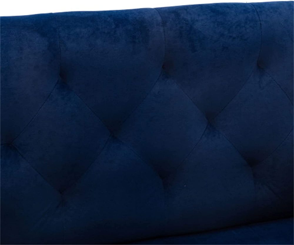 SZLIZCCC Square Velvet Accent Chair, Golden Metal Leg Single Sofa Chair, Living Room Chair, Bedroom Chair, Coffee Chair, Reception Chair