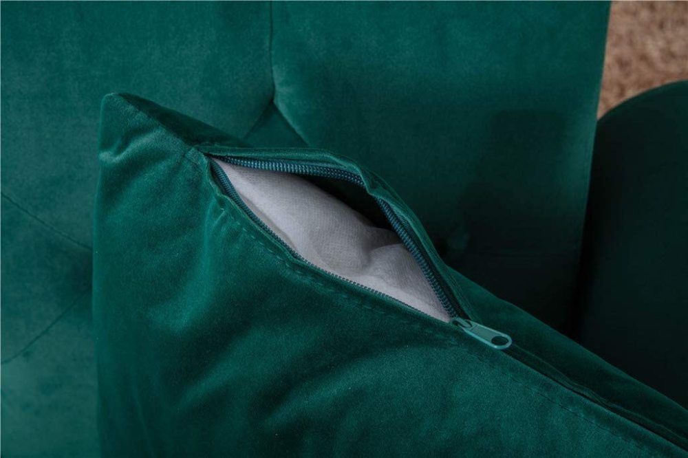 SZLIZCCC 63" Accent Sofa, Mid Century Modern Velvet Fabric Couch， Convertible Futon Sofa Bed ，Recliner Couch Accent Sofa Loveseat Sofa with Gold Metal Feet