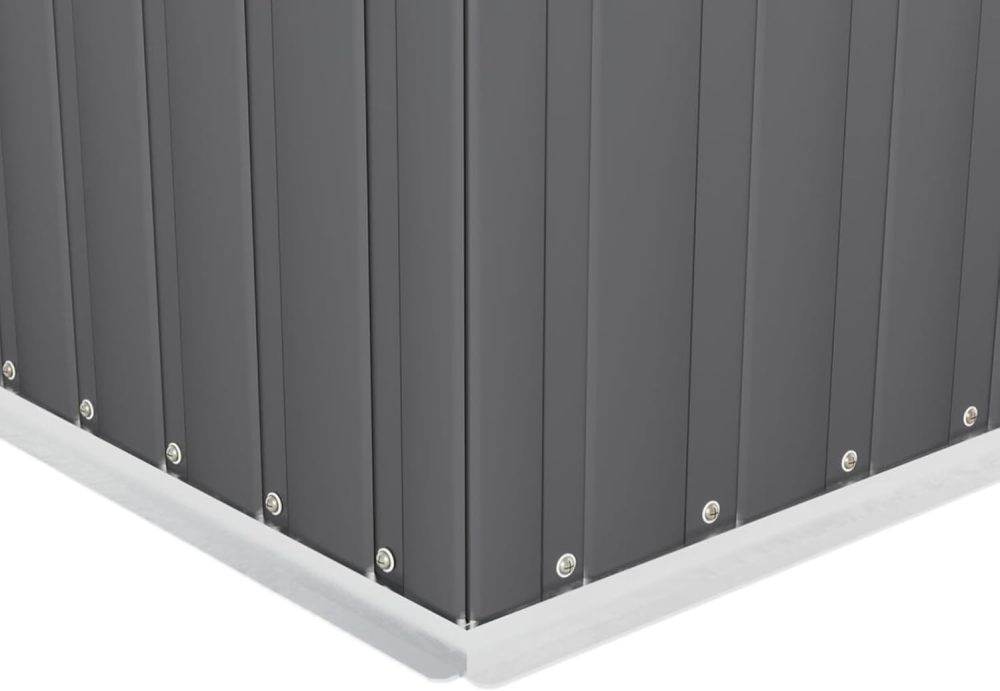 SZLIZCCC 10 'X 8' Metal Outdoor Storage Shed with Locked Doors and Vents, Waterproof Metal Garden Shed, Exterior Galvanized Steel Tool Shed, Backyard Patio, Lawn (Grey + Metal)