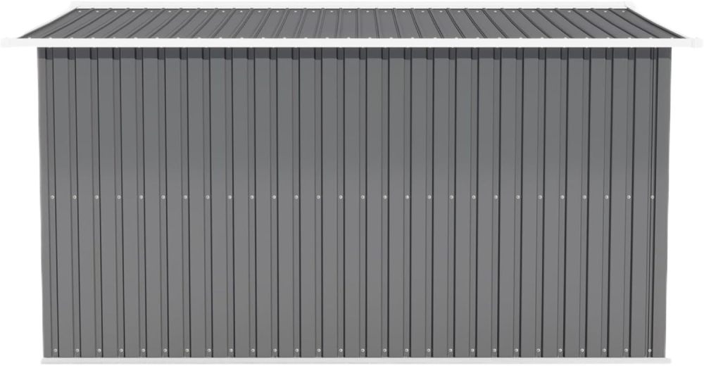 SZLIZCCC 10 'X 8' Metal Outdoor Storage Shed with Locked Doors and Vents, Waterproof Metal Garden Shed, Exterior Galvanized Steel Tool Shed, Backyard Patio, Lawn (Grey + Metal)