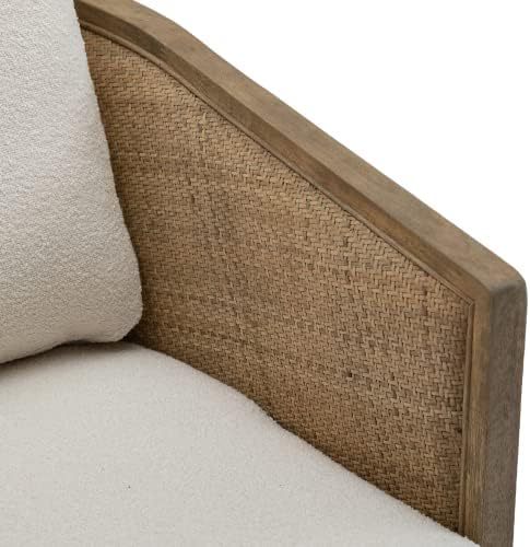 SZLIZCCC Barrel Chair / 360 Degree Swivel Chair, Round Accent Chair, Living Room Swivel Accent Sofa Chair, Club Lounge Armchair for Living Room Bedroom Office (Beige + Velvet)