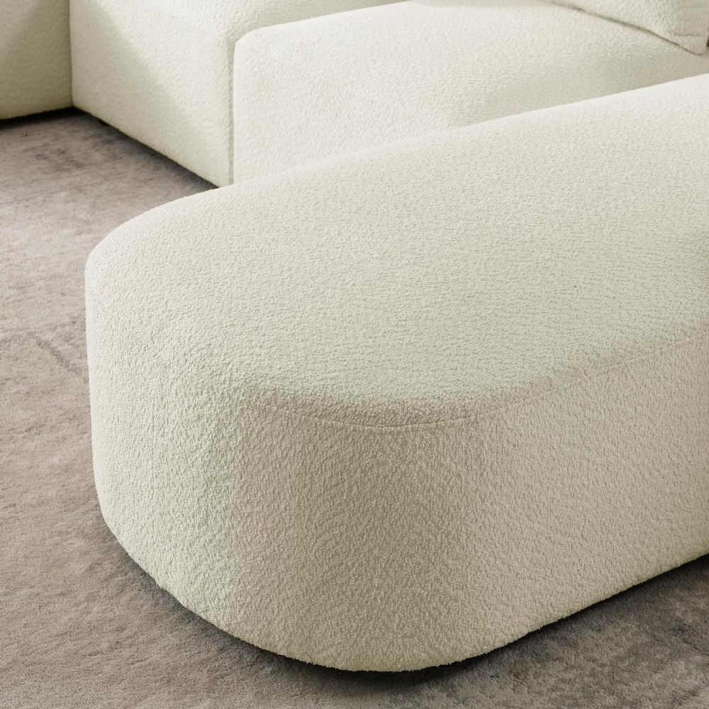 SZLIZCCC L-Shaped Sectional Sofas, U-Shaped Sectional Sofas, Sectional Sofas, DIY Sectional Sofas, Living Room Chaise Lounge Sofas, Ring Yarn Fabrics for Living Room Home Theaters (Beige***)