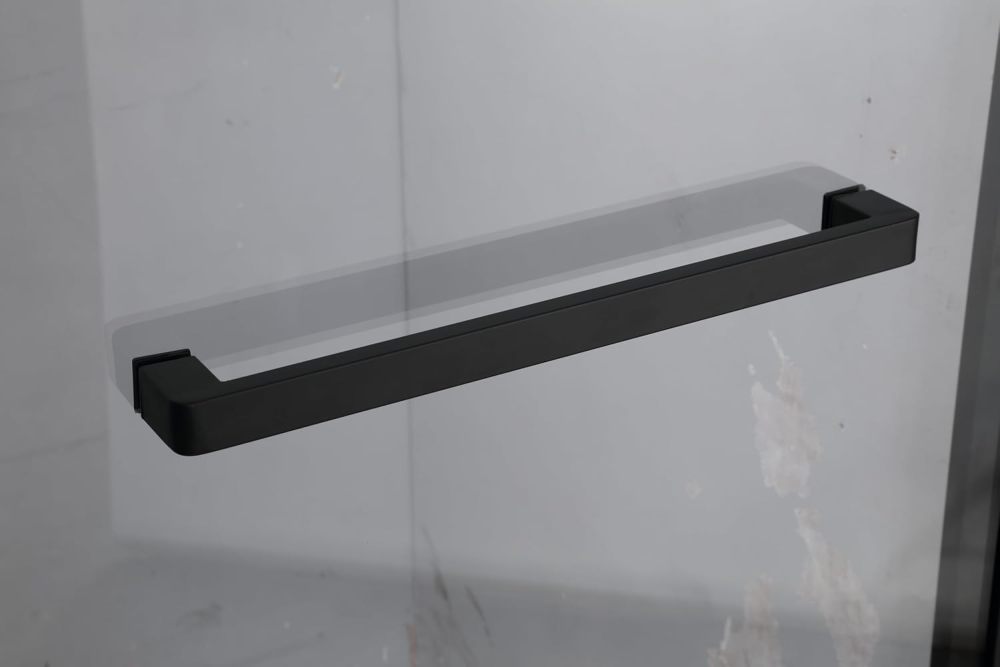 SZLIZCCC Semi-Frameless Sliding Shower Door, 60" W x 76" H Shower Glass Door Bathtub Shower Door with 3/8"(10mm) Clear Tempered Glass, Rectangle Shower, Brushed Nickel (Semi-Frameless Double)