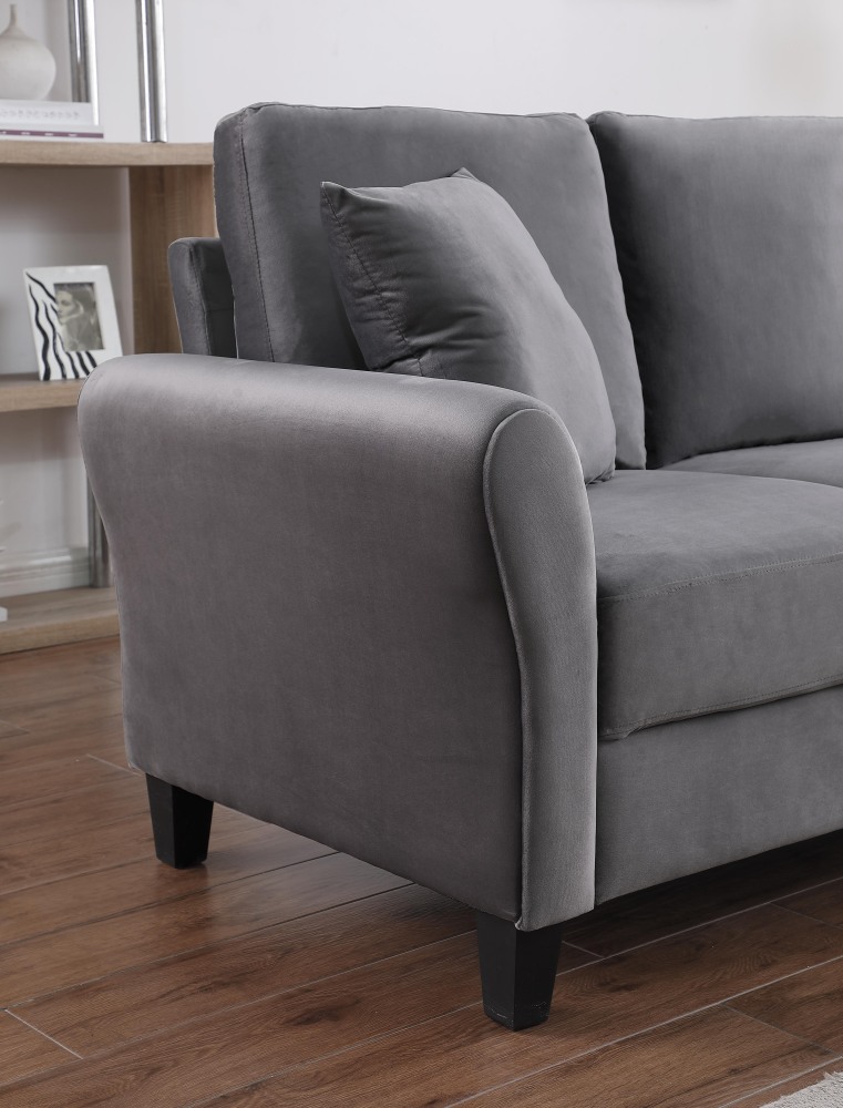 Velvet Sofa Three Seater Couch，78 inches Long Sofas,Soft Sitting Sofa，Couches for Living Room, Apartment, Bedroom (78" White)…