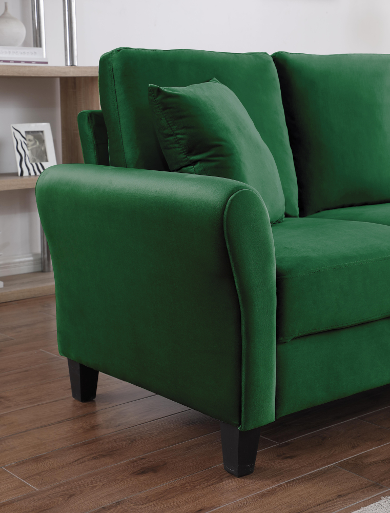 Velvet Sofa Three Seater Couch，78 inches Long Sofas,Soft Sitting Sofa，Couches for Living Room, Apartment, Bedroom (78" White)…