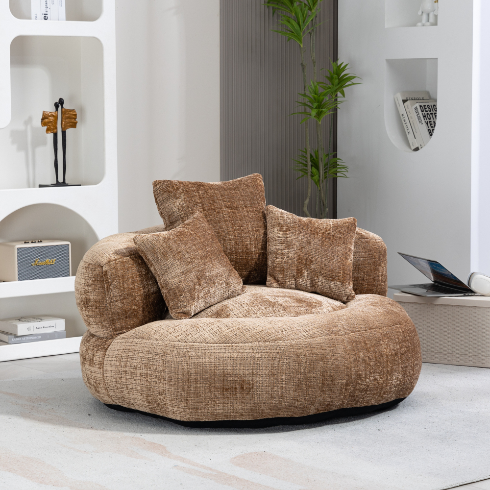 Lazy Sofa Durable Comfort Lounger High Back Bean Bag Chair Couch With Three Pillows for Adults and Kids, Indoor & Outdoor,  Single Gaming Sofa Chair For Bedroom,Office Living room