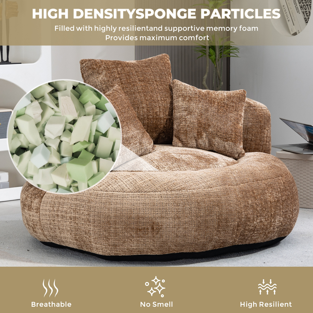 Lazy Sofa Durable Comfort Lounger High Back Bean Bag Chair Couch With Three Pillows for Adults and Kids, Indoor & Outdoor,  Single Gaming Sofa Chair For Bedroom,Office Living room