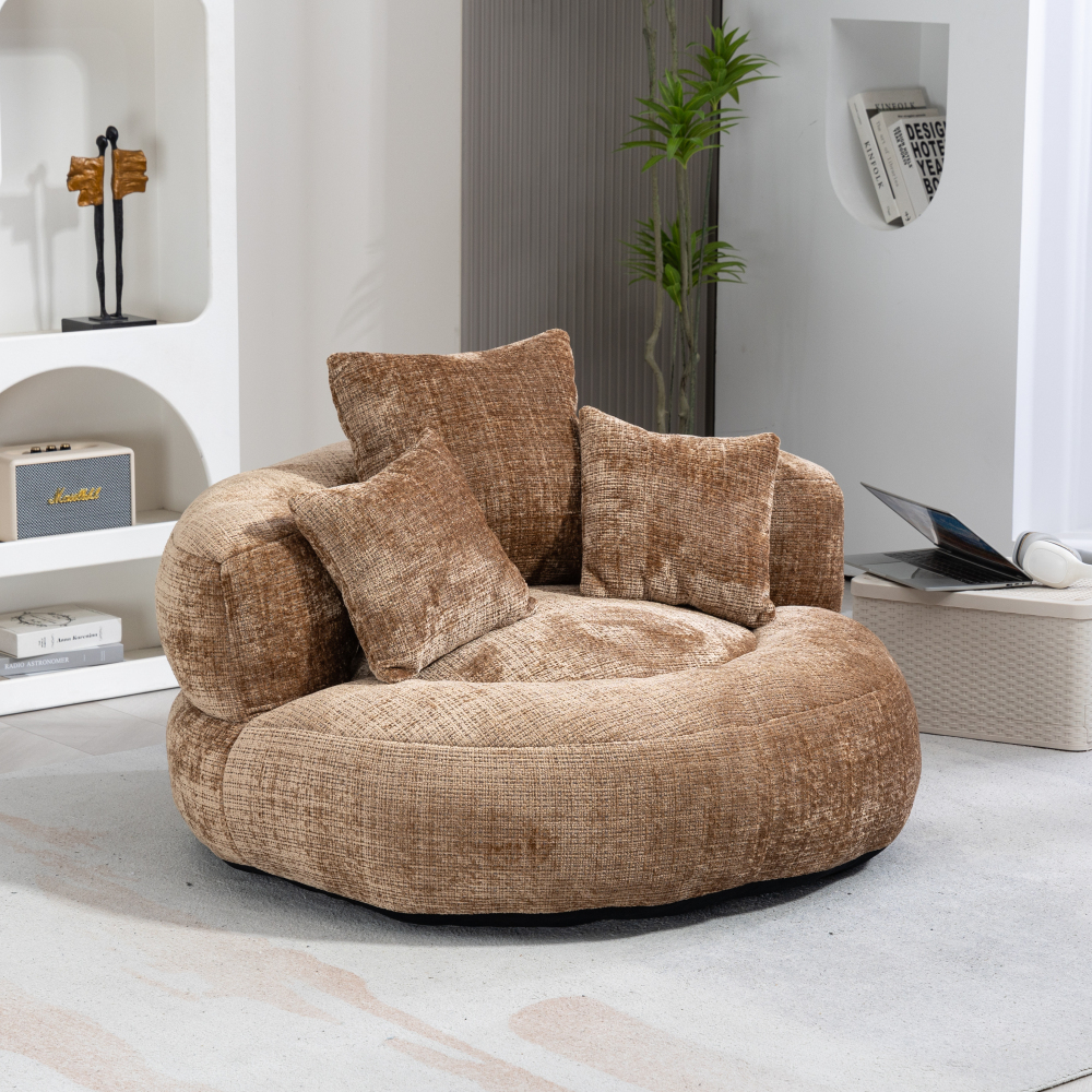 Lazy Sofa Durable Comfort Lounger High Back Bean Bag Chair Couch With Three Pillows for Adults and Kids, Indoor & Outdoor,  Single Gaming Sofa Chair For Bedroom,Office Living room